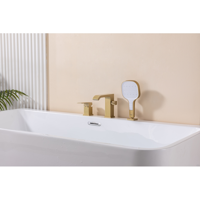 Смеситель на борт ванны Raglo R02.31.03, золотой сатин