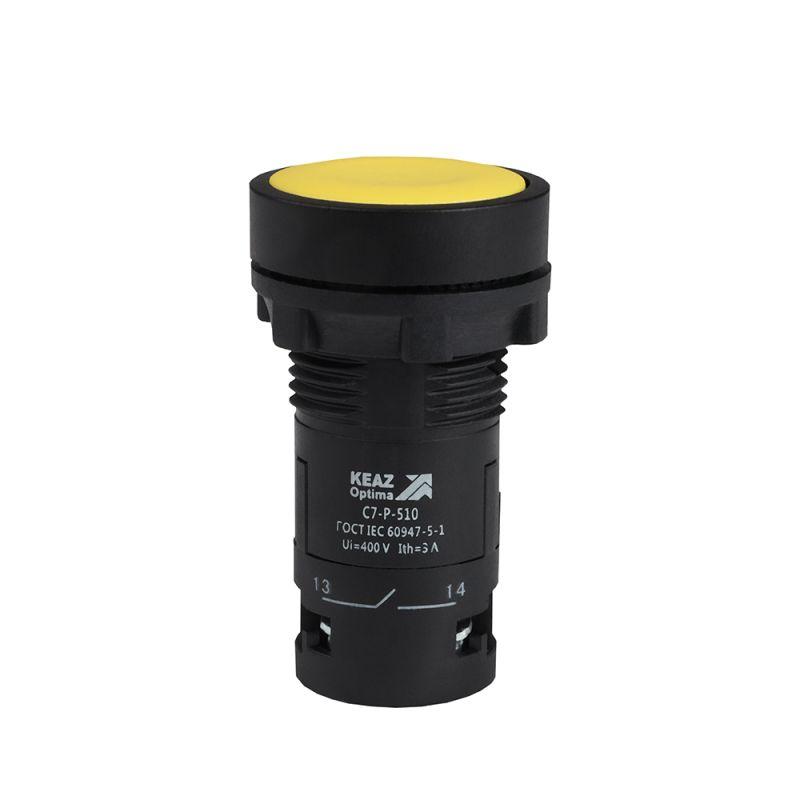 Кнопка OptiSignal Compact D22 С7-P-510 желт. 1НО XB7NA51 КЭАЗ 362034