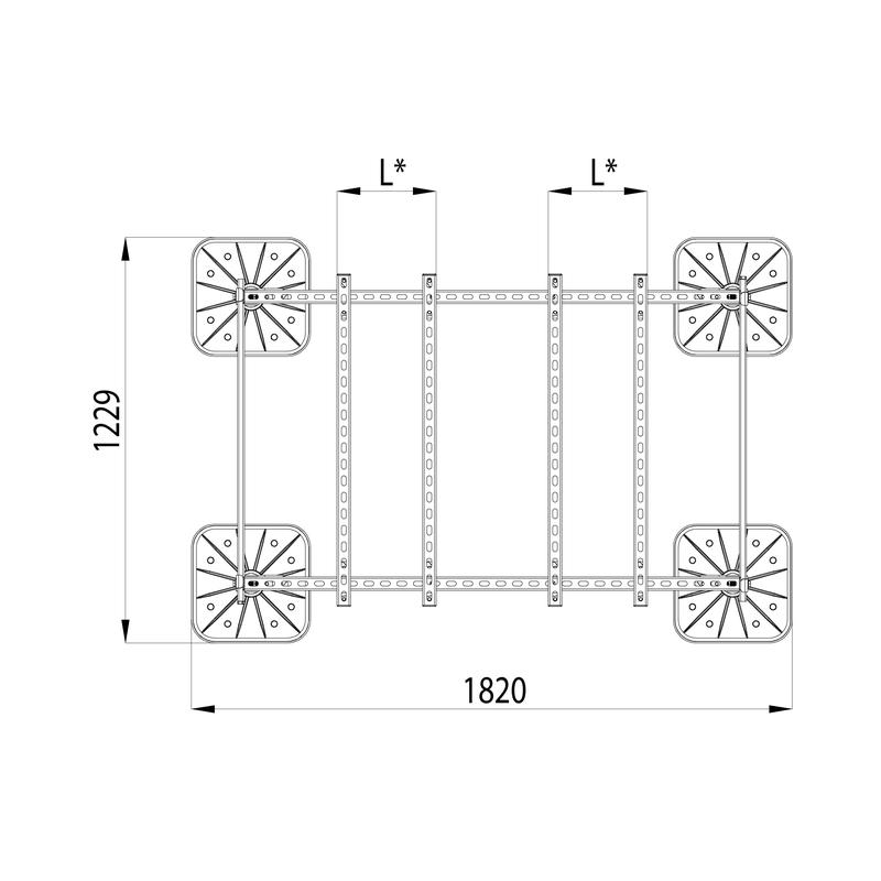 Конструкция опорная для установки оборудования TECHNORAPTOR FOOT 1500х1000 тип 2 HD КМ TR0230