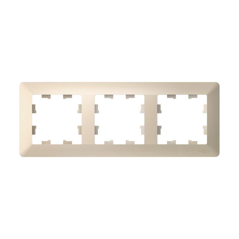 Рамка 3-м AtlasDesign Air беж./дым. бел. SE ATN220203