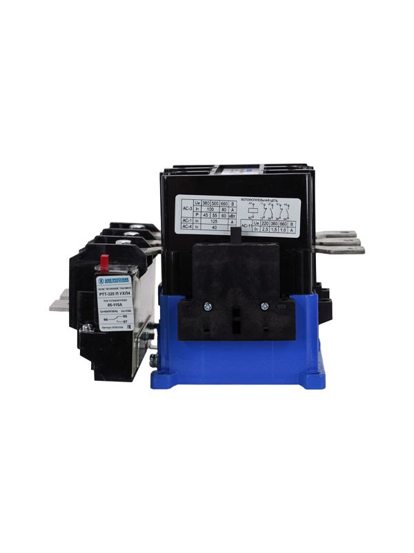 Пускатель ПМ 12-100200 УХЛ4 В 100А кат. 380В AC 2НО+2НЗ IP00 с реле РТТ-325 85-115А Электротехник ET504289