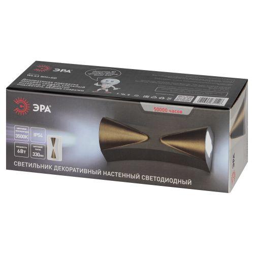 Светильник светодиодный WL43 WH+GD 6Вт 3500К для интерьера/фасадов IP54 бел./зол. Эра Б0054423