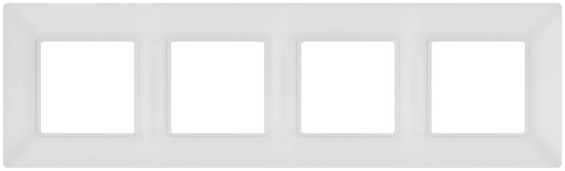 Рамка 4-м Elegance 14-5004-01М для розеток и выключателей матов. бел. Эра Б0065818
