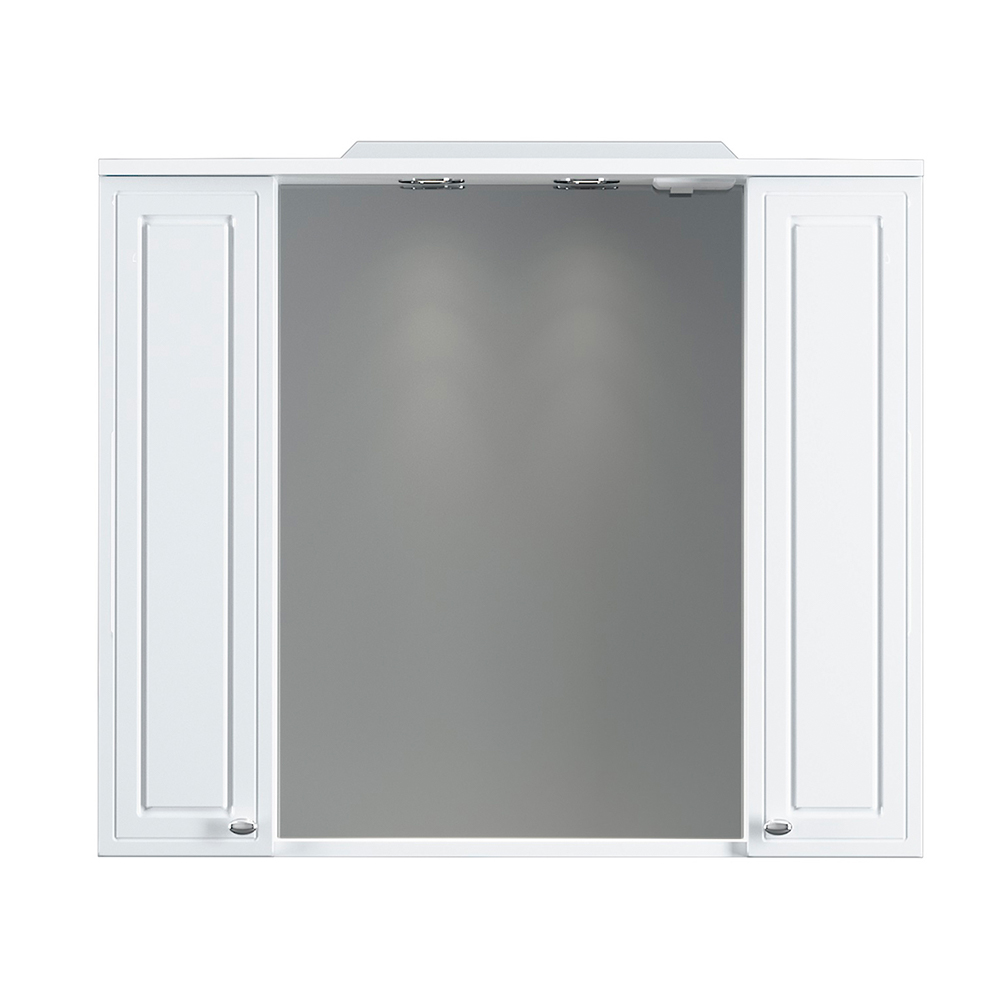 M41MPX0851WG Palace One, зеркало, частично зеркальный шкаф, 85 см, с подсветкой, белый, глянец