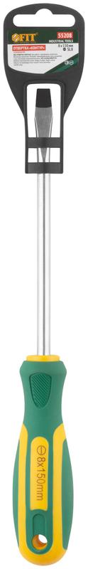 Отвертка "Контур" CrV сталь прорезиненная ручка 8х150мм SL FIT 55208