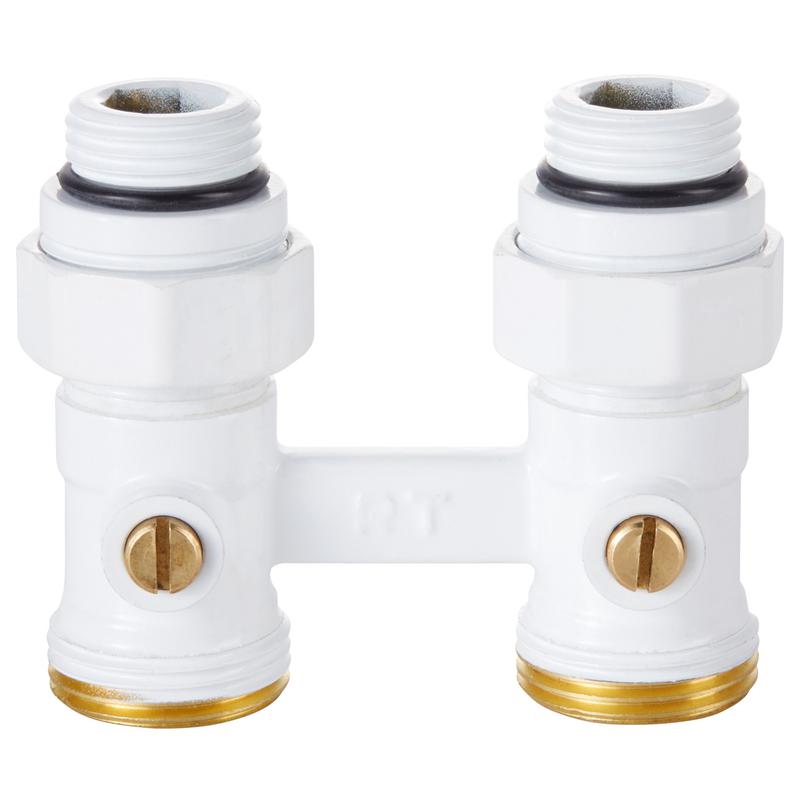 Узел нижнего подключения прямой 1/2дюймх3/4дюйм EK бел. Royal Thermo НС-1559438