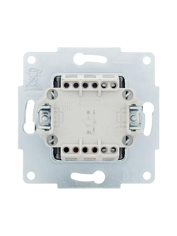 Выключатель 1-кл. СП Vesna с индикацией механизм черн. бархат LEZARD 742-4288-111