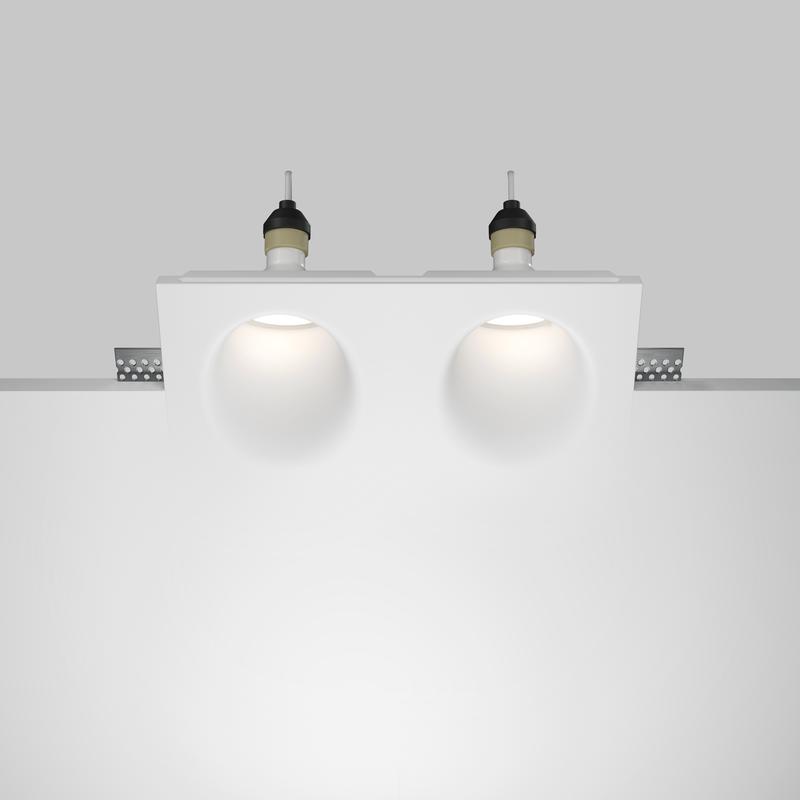 Светильник Gyps Modern 2х10Вт GU10 встраив. Maytoni DL002-WW-02-W