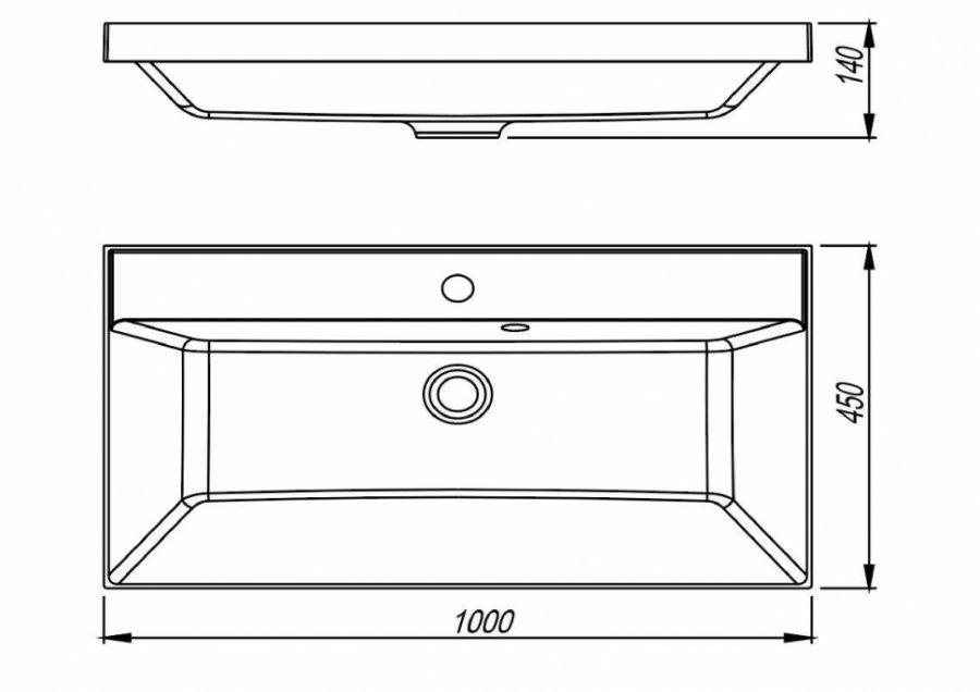 Тумба подвесная "Манхэттен 100" ЭМАЛЬ под ASTI 100 2 ящика PLUS графит
