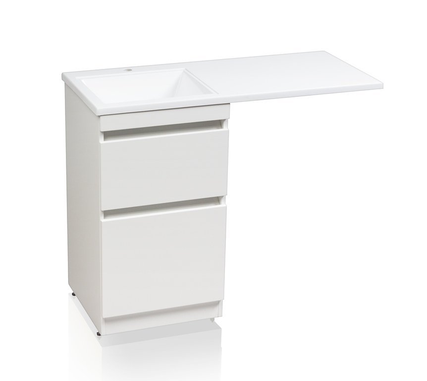 Тумба напольная "Даллас 115", Люкс белая, PLUS