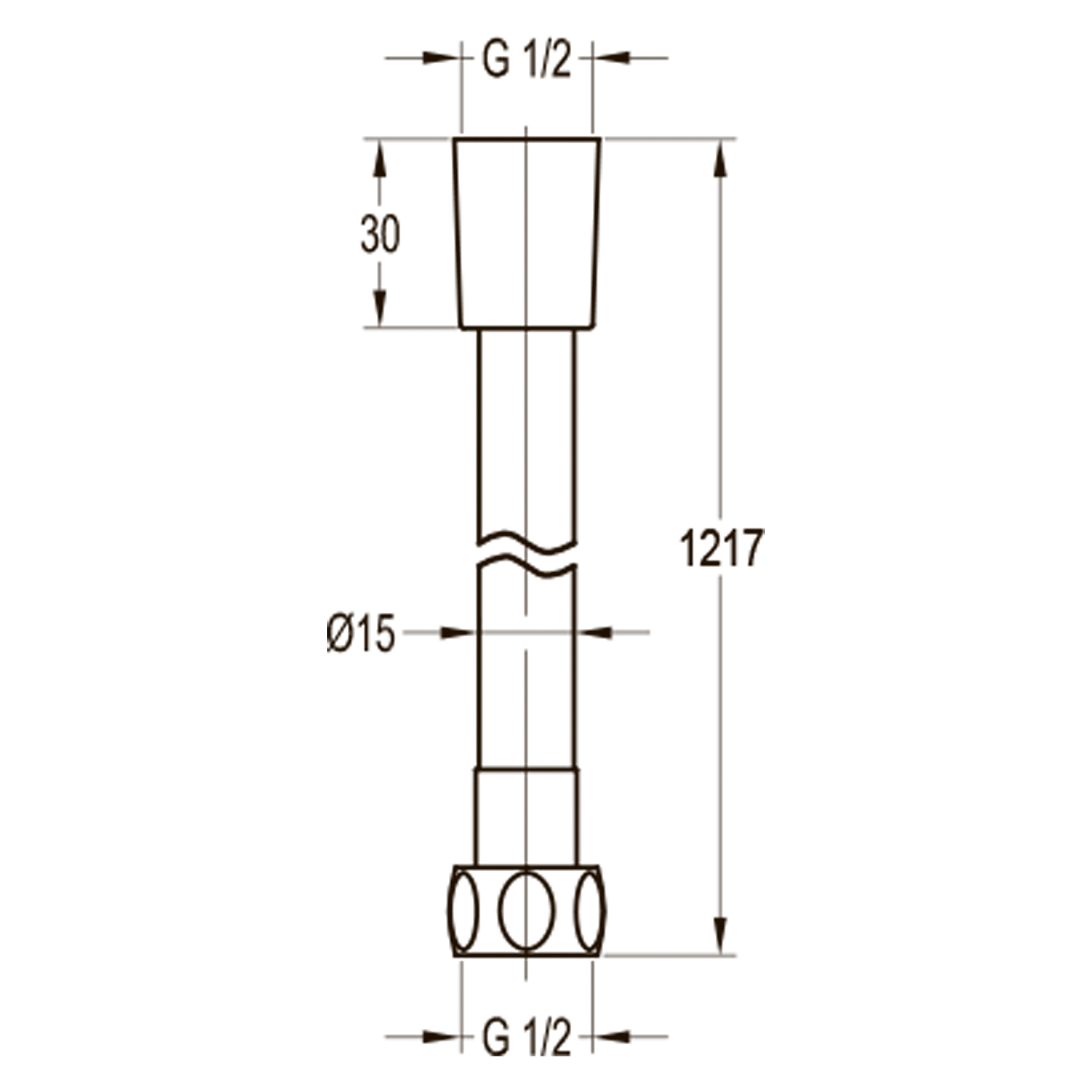 Шланг душевой 1,2 м Swedbe Terracotta 2565