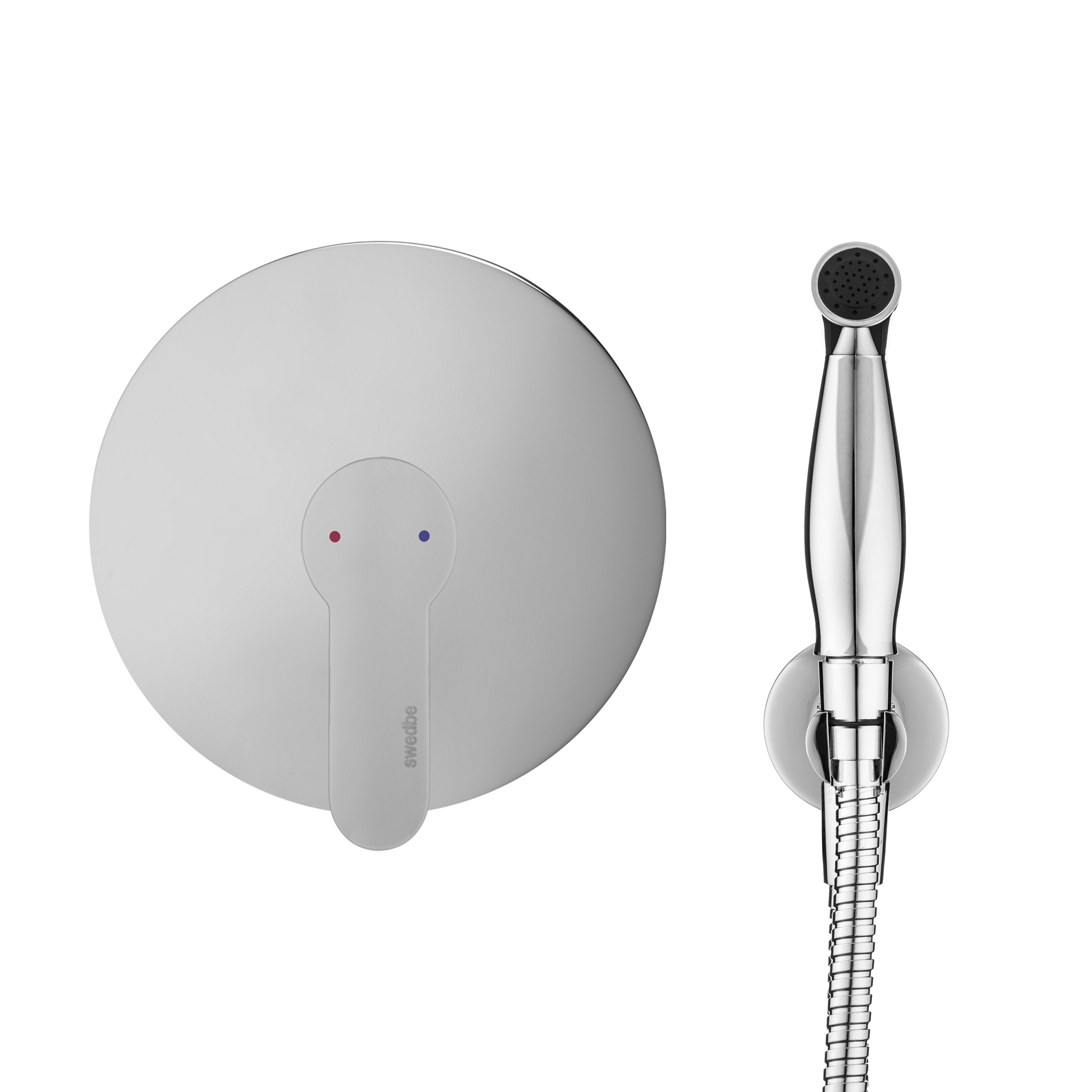 Гигиенический набор со встраиваемым смесителем Swedbe Platta 5524
