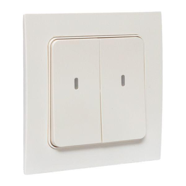 Выключатель 2-кл. Стокгольм Умный беспроводной бел. Zigbee Сonnect EKF RCV-ST2-WS-ZB