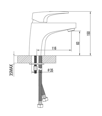 Смеситель для раковины Lemark Shift (LM4306C)