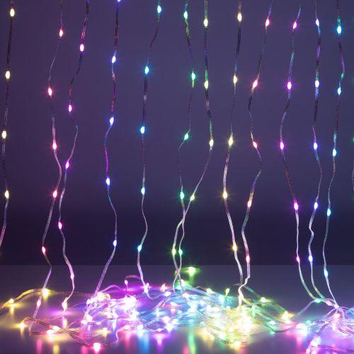 Гирлянда светодиодная ERASG -02 умная "Занавес" RGB 2х2м управление через мобильное приложение Эра Б0060433