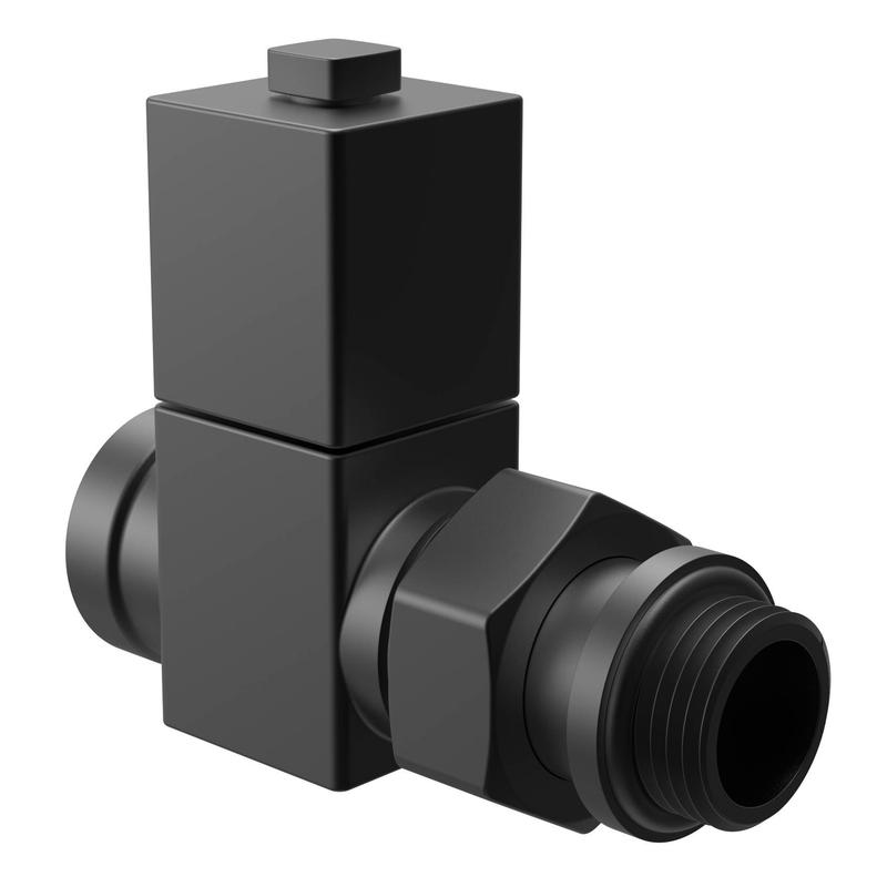 Набор дизайн-вентилей CUBE прямой 1/2дюйм черн. Royal Thermo НС-1422575