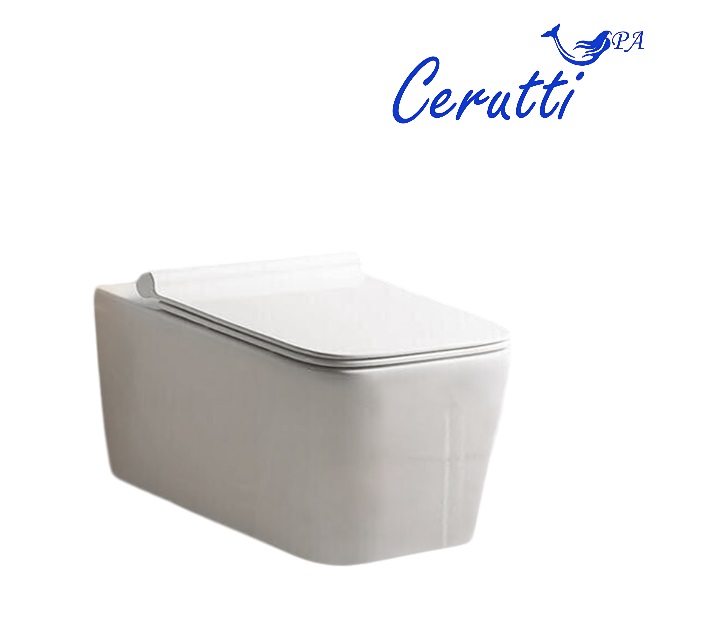 Унитаз VIOLA Aria Tornado подвесной безободковый белый со смывом торнадо Ceruttispa (525х365х320) CT10583