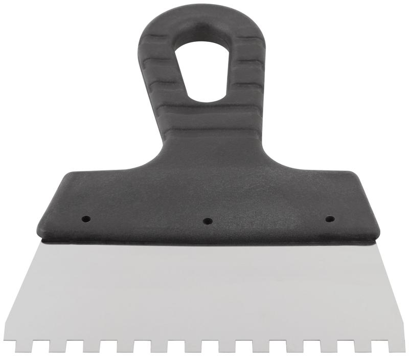 Шпатель фасадный зубчатый 150мм/зуб 6мм нерж. КУРС 06601