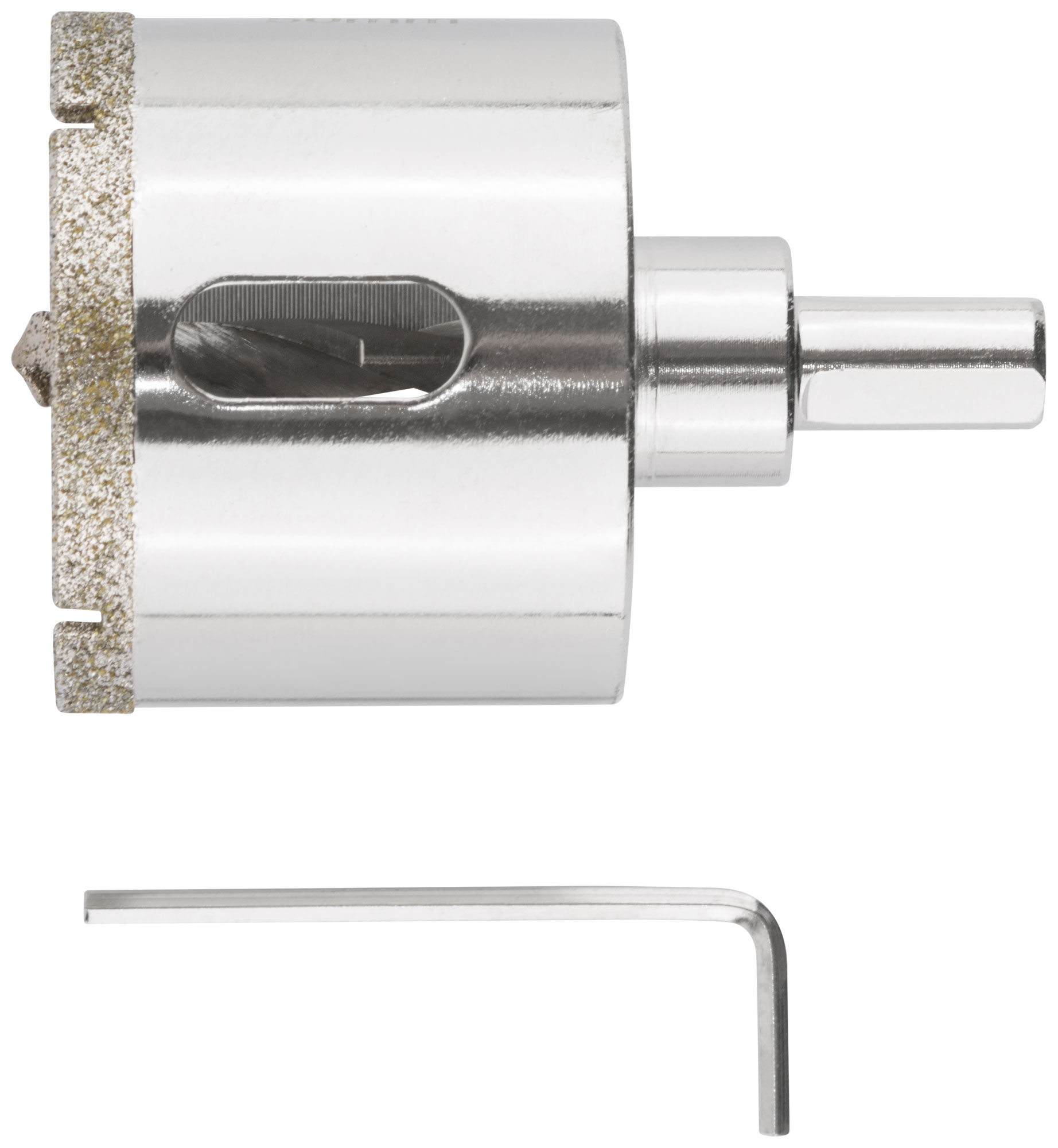 Коронка кольцевая по керамограниту, камню и кафелю алмазная с центровочным сверлом 50х70 мм