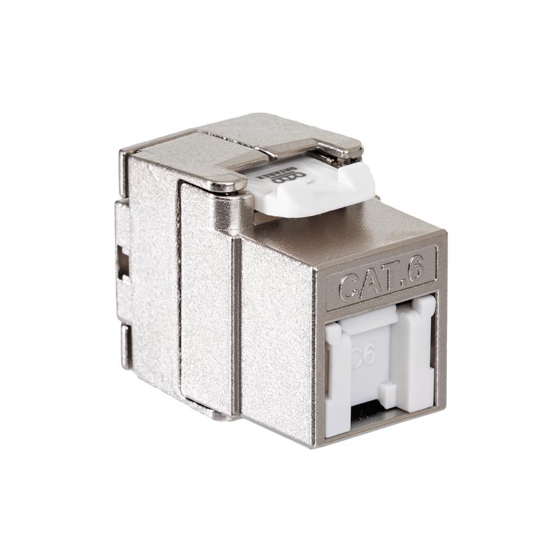 Модуль Keystone 1хRJ45 кат.6 STP T568A/B без инструмента бел. Datarex DR-510720