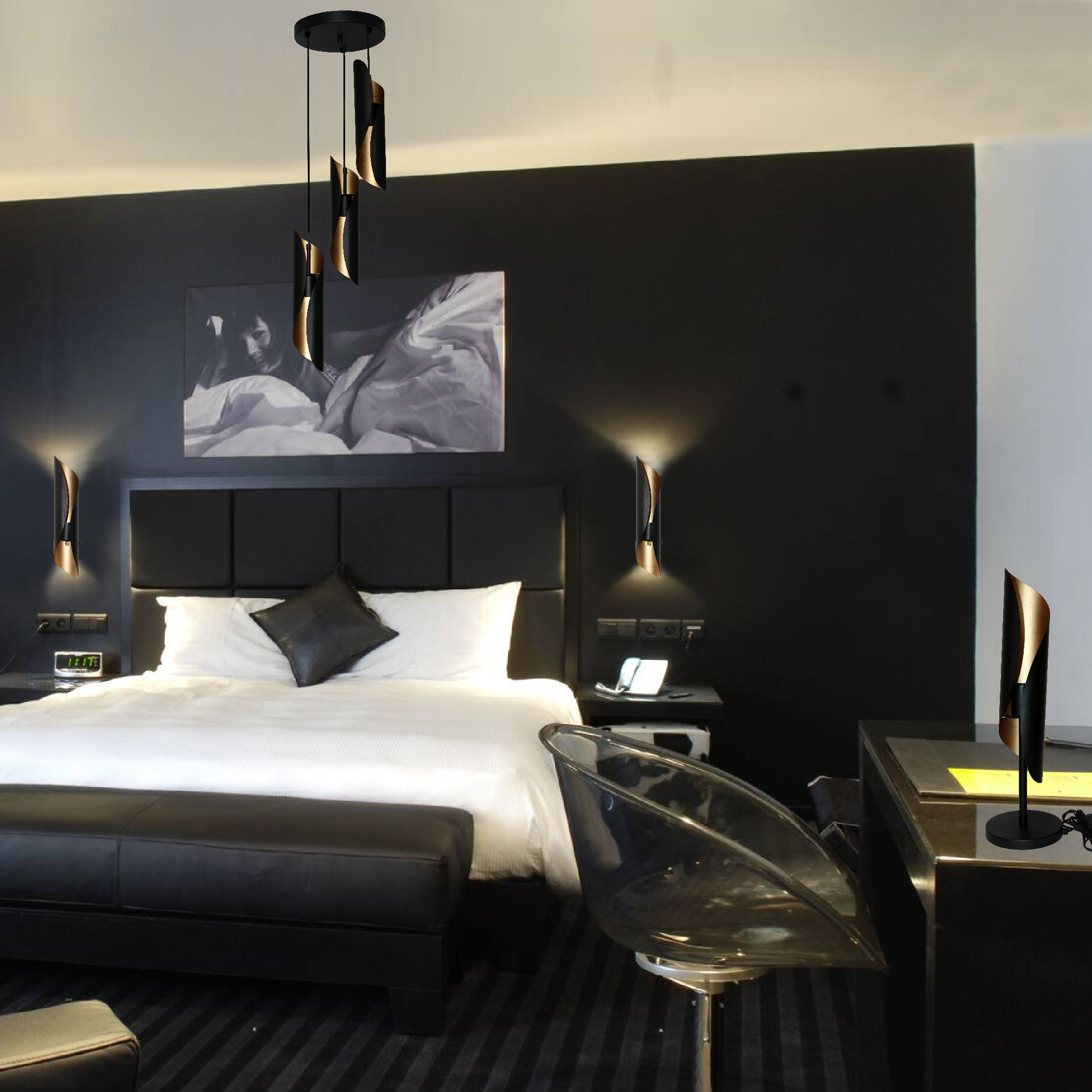 Светильник Маэстро 2'' 512 черн./зол. НББ 01-60-155 Е27 ИУ