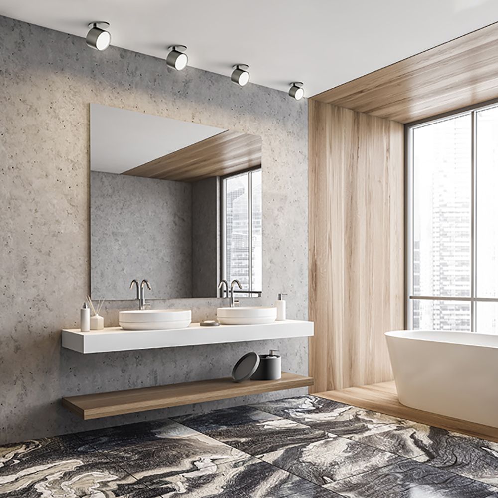 Светильник ДБО 2хGX53 без ламп наклонный белый