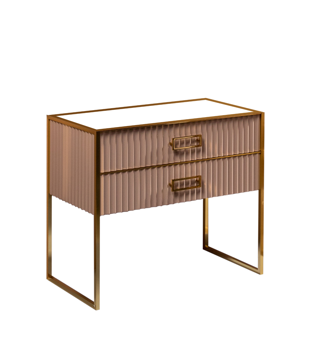 Тумба MONACO 100см h84см капучино глянец + золото под раковину моноблок