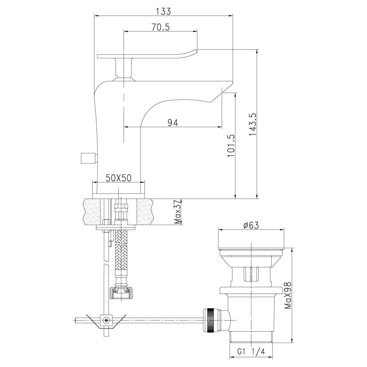 Смеситель для раковины Lemark Contest (LM5806CW)