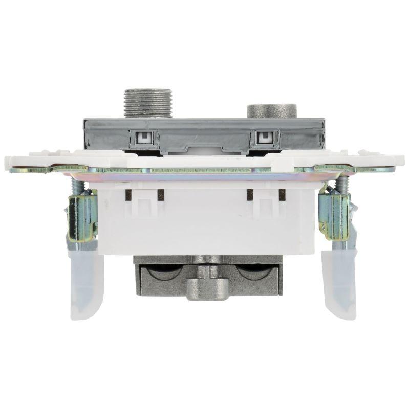 Розетка двойная TV+SAT SKANDY SK-A13N никель IEK SK-AF20-O-K50