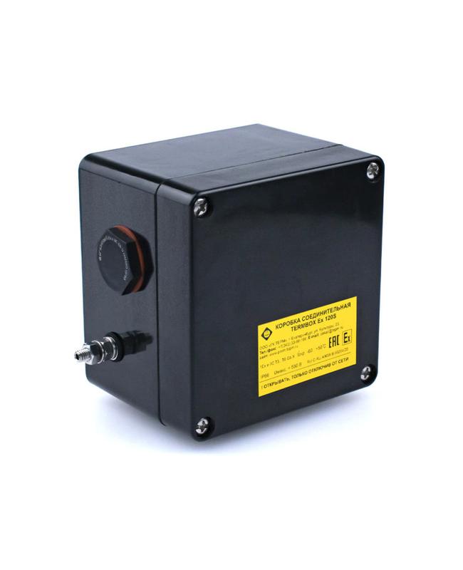 Коробка соединительная предназначена для выводов датчиков температуры с кабелями систем управления и контроля соед. и разветвления EXTHERM TERMBOX Ex 120S