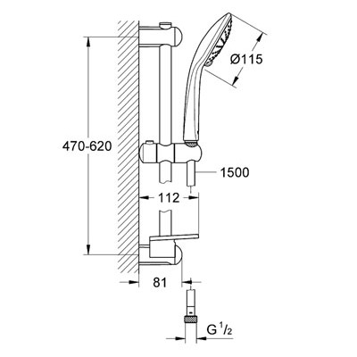 Душевой гарнитур Grohe Euphoria 110 Duo 27242001