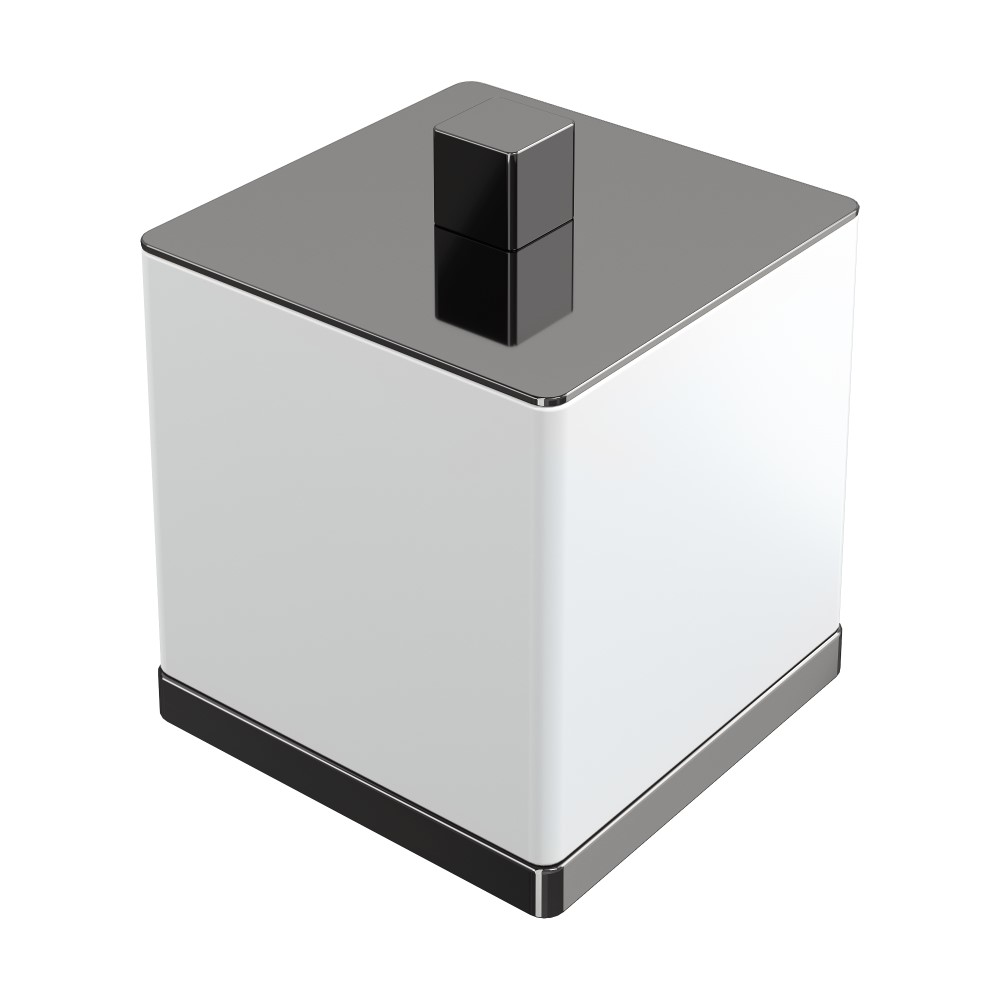 Стакан для ватных дисков Qubic Shine Gun Metal