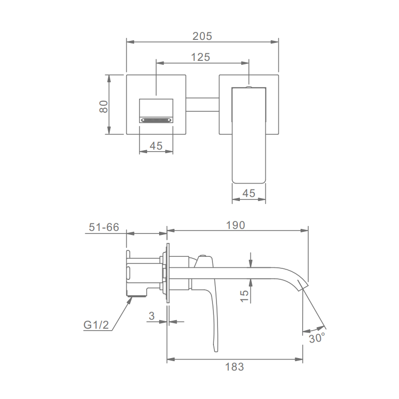 Смеситель для раковины встраиваемый Raglo R02.11.03, золотой сатин