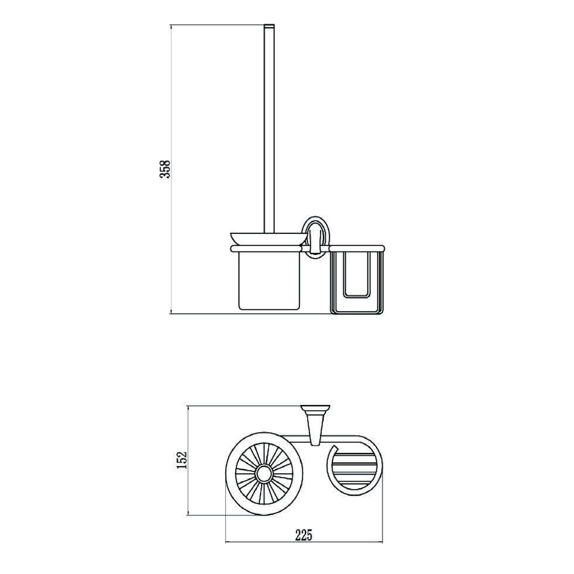 Ершик с держателем освежителя Savol S-L03194, хром