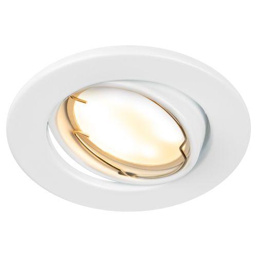 Светильник точечный ST2A WH 50Вт MR16 12В поворотн. штампован. бел. ЭРА C0043805