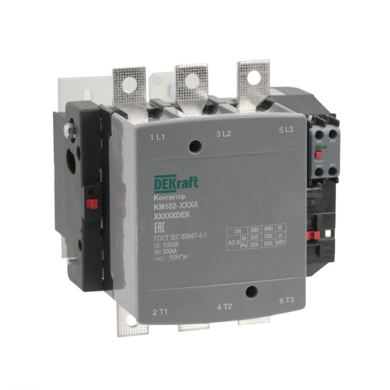 Контактор 265А 110В АС АС3 АС4 1НО+1НЗ КМ-102 DEKraft 21960DEK