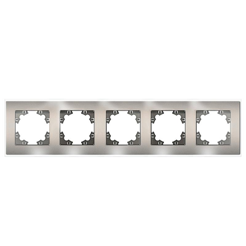 Рамка 5-м Афина стеклянная мокко UNIVersal 2288