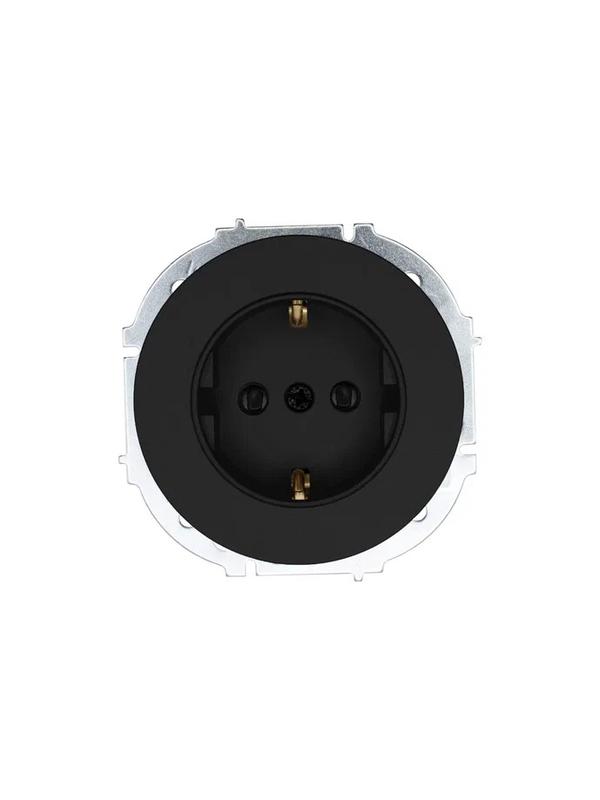 Розетка 1-м OSEN IP20 16А с защ. шторками ПБТ механизм черн. бархат LEZARD 743-4288-124B