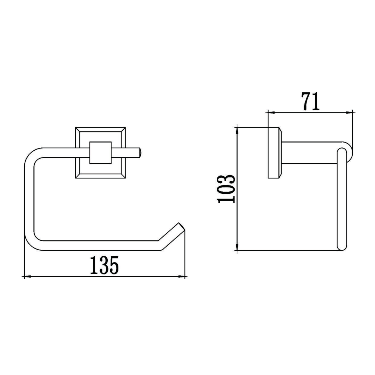 Держатель для туалетной бумаги Savol S-009552, хром