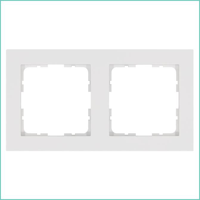 Рамка 2-м G-Classic бел. глянцевый Jasmart G1002W