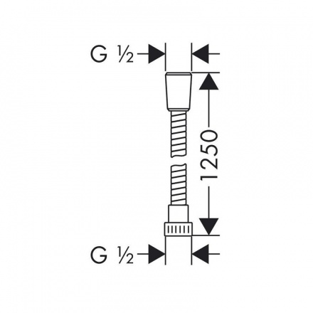 Душевой шланг Hansgrohe Metaflex 28262000 1,25 м