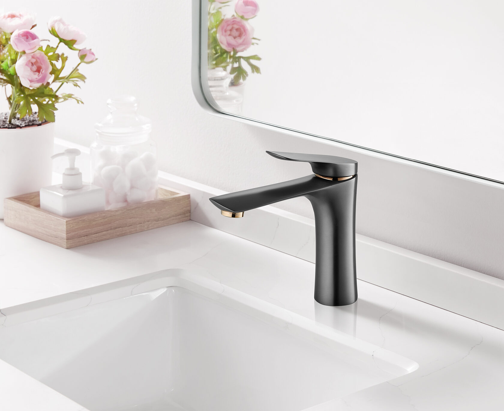 Смеситель для раковины ARROW AMP11857LF90, серый