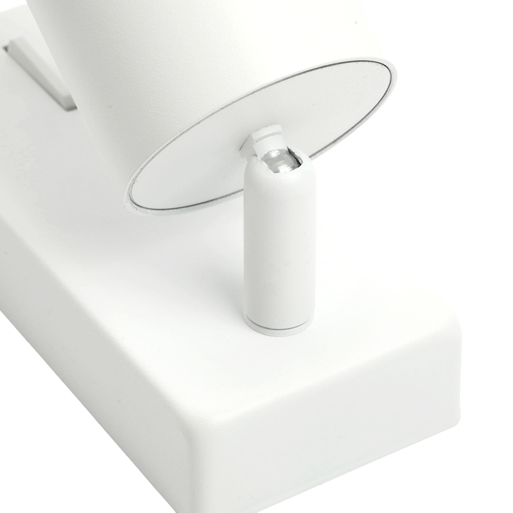 Светильник ДБО GU10 без лампы наклонный с выключателем белый