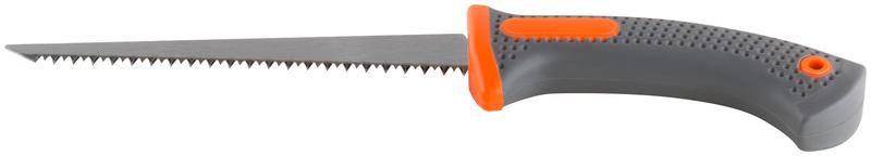 Ножовка ручная для гипсокартона 170мм прорезиненная ручка КУРС 15376