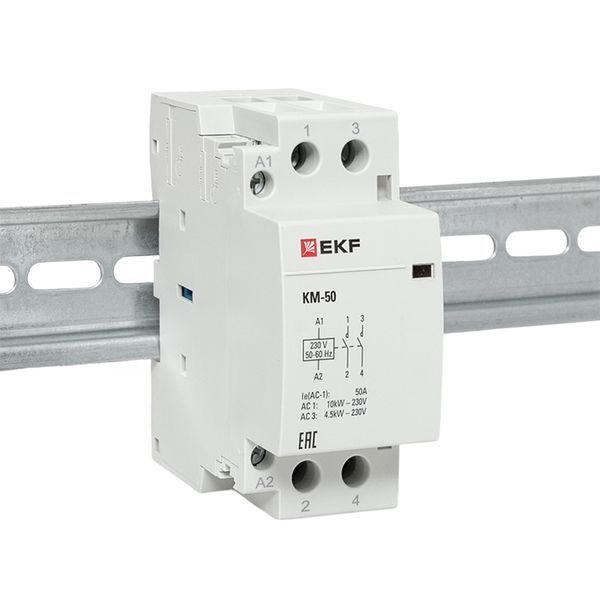 Контактор модульный КМ 50А 2NО (2 мод.) EKF km-2-50-20