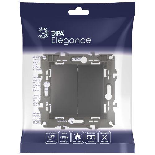 Выключатель 2-кл. СП Elegance 14-1104-05 10А IP20 250В 10AX механизм антрацит Эра Б0034234