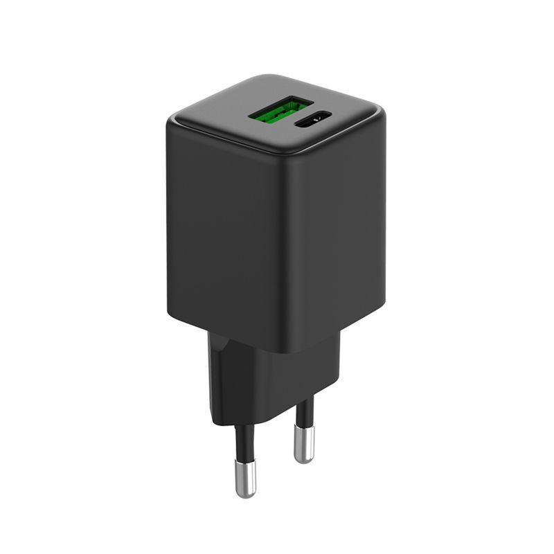 Устройство зарядное сетевое с двумя портами USB-A и USB-C 30Вт GaN Rexant 18-2204