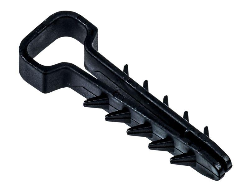 Дюбель-хомут 6х12мм для плоского кабеля нейлон черн. (уп.100шт) IEK UDH14-06-12-100-K02