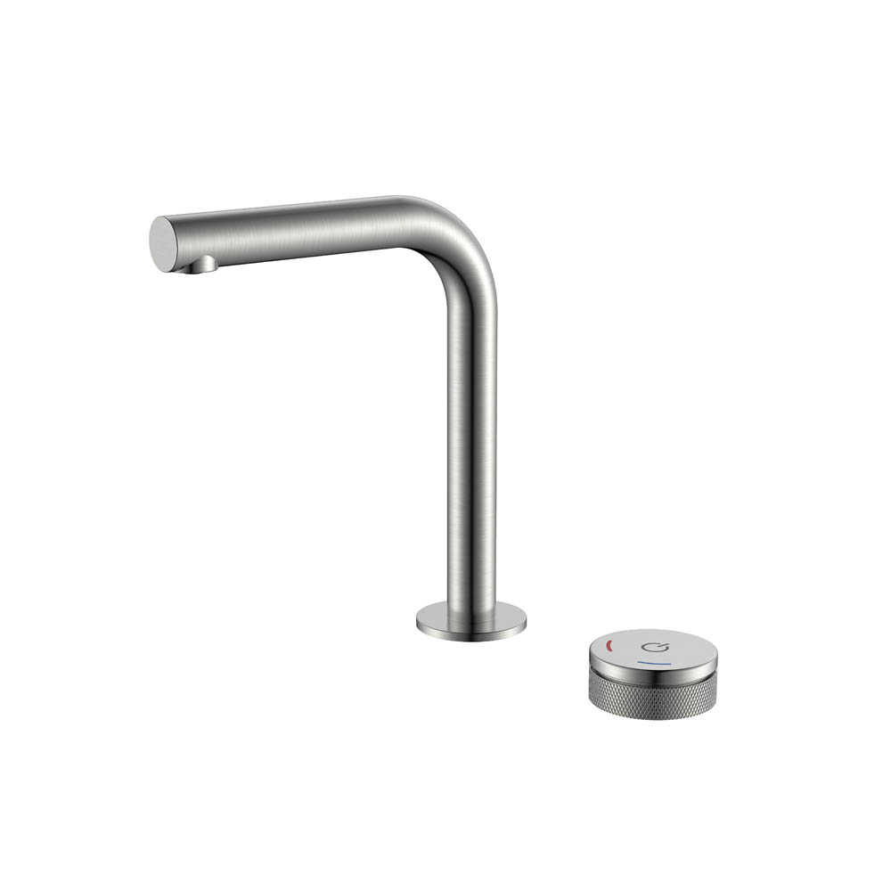 Смеситель автоматический для раковины на 2 отв. TECH Nikel Brush