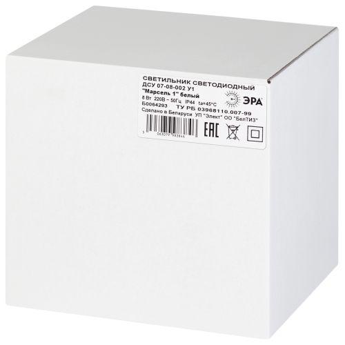 Светильник светодиодный садово-парковый ДСУ 07-8-002 Марсель 1 8Вт 3000К IP44 6 гранный подвесной бел. Эра Б0064293